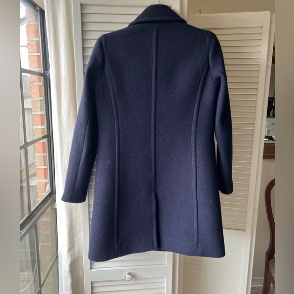 J. Crew Stadium Cloth Nello Gori Wool Navy Blue Size 0 - Picture 3 of 7